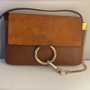 Chloe Faye Leather and Suede Bag